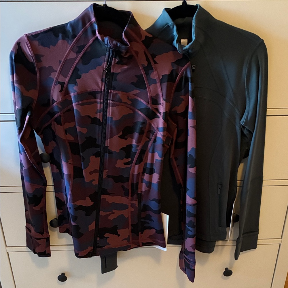 lululemon athletica Burgundy Camo and Dark Green define Jackets